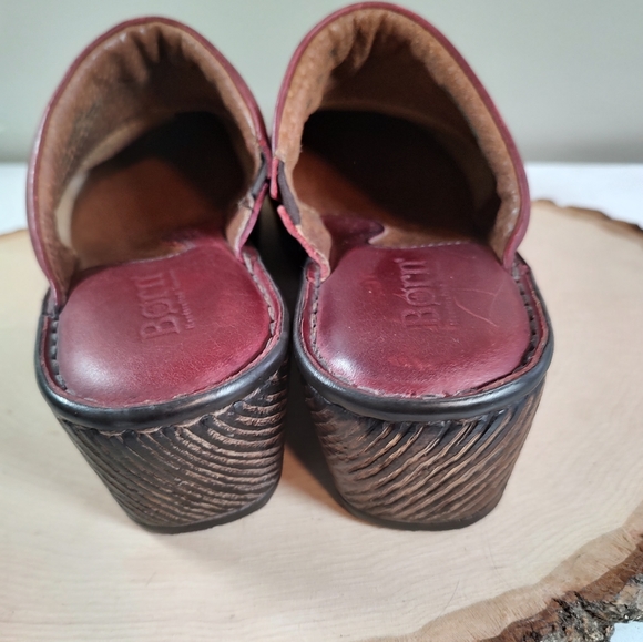 Born Leather slides mules clogs wine made in Mexico women's Size 6.5 - Picture 13 of 14